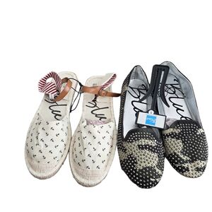 Women's black anchor flat sandals, size 9, 2 pairs of shoes $12